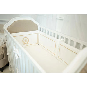 Count & Countess Egyptian Cotton Cot Fitted Sheet - Royal White (Set of 2) - image 3 - Happikiddo.com