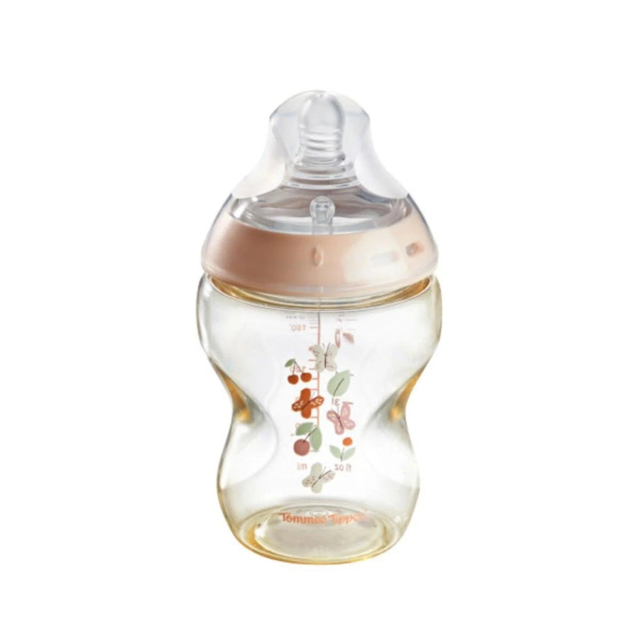 Tommee Tippee Natural Start PPSU bottle 260ml, Pink Butterflies design