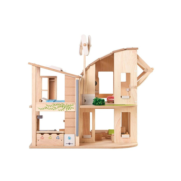 PlanToys Green Dollhouse With Furniture