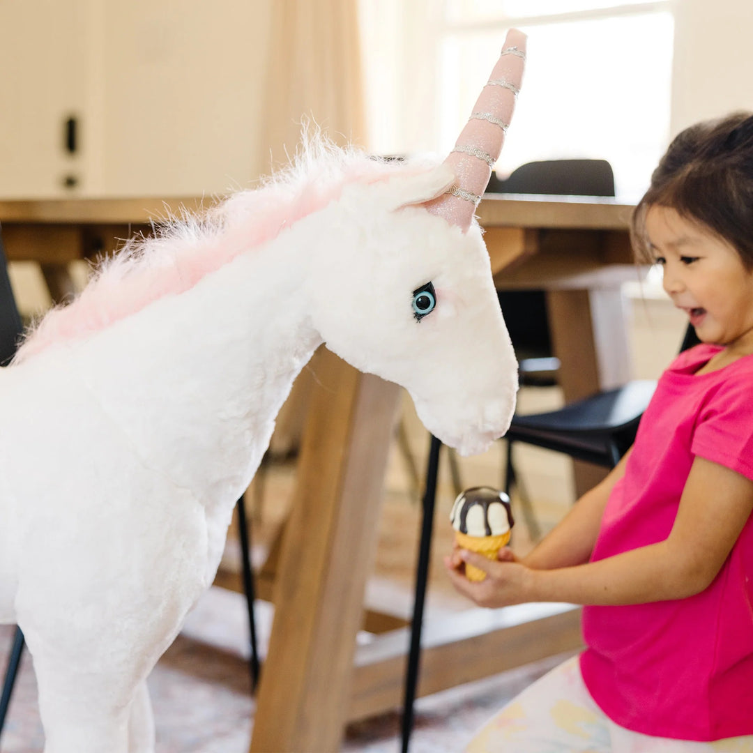 Melissa & Doug Unicorn Lifelike Plush Stuffed Animal