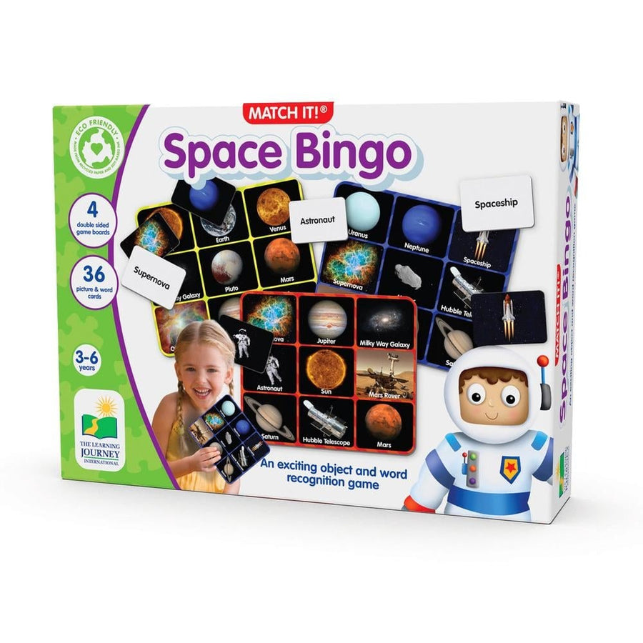 The Learning Journey Match It! Space Bingo