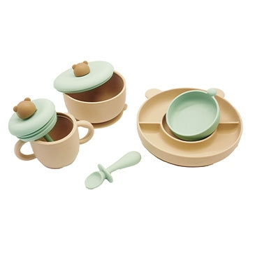 Combi Silicon Bear Tableware Gift Set