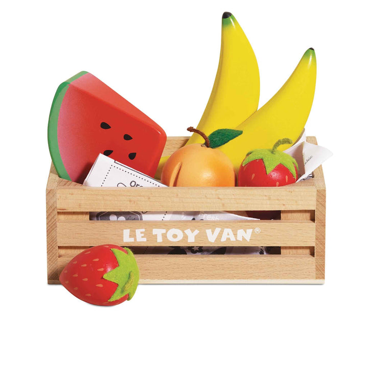 Le Toy Van Smoothie Fruit Wooden Market Crate - 7 Piece