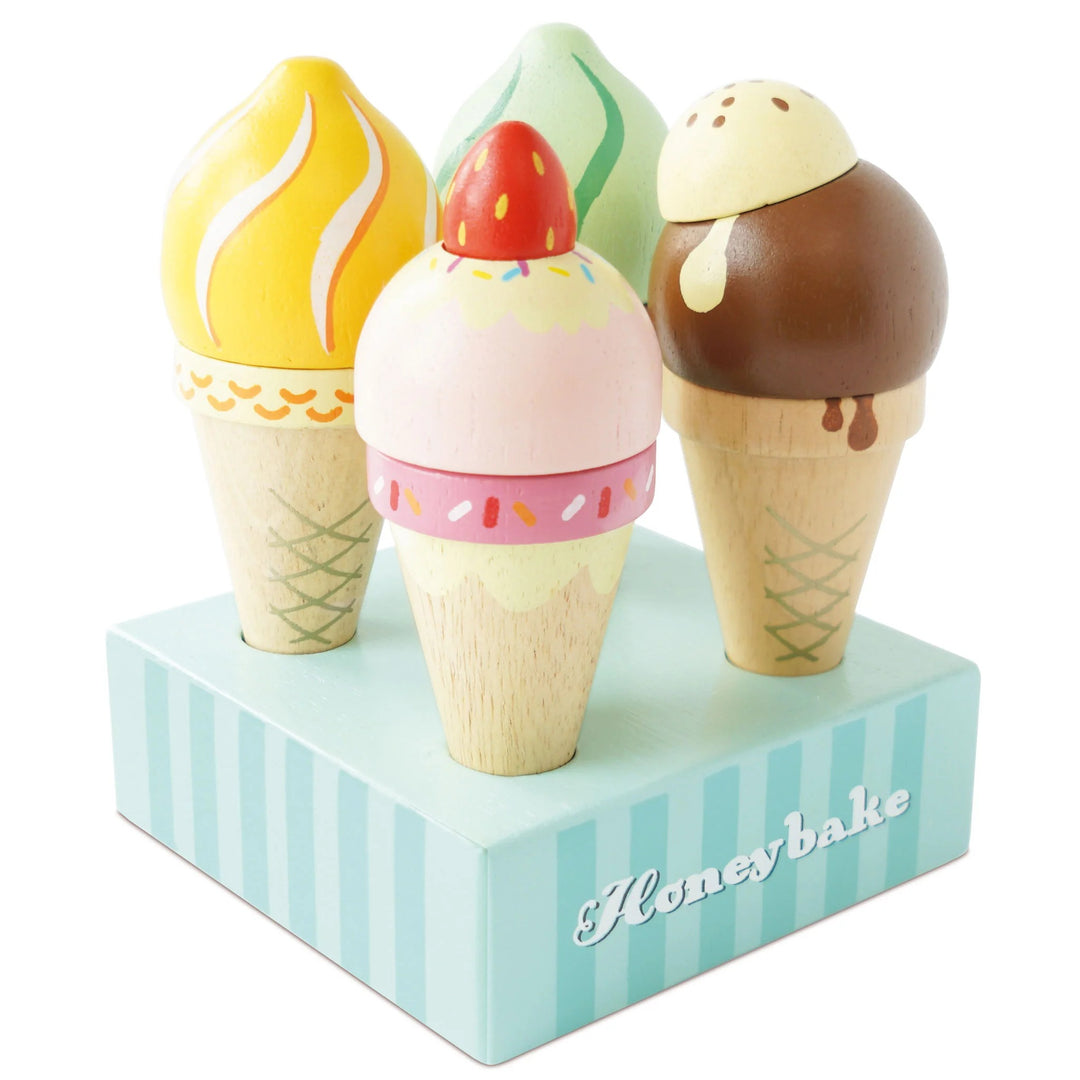 Le Toy Van Wooden Ice Cream Cones Set
