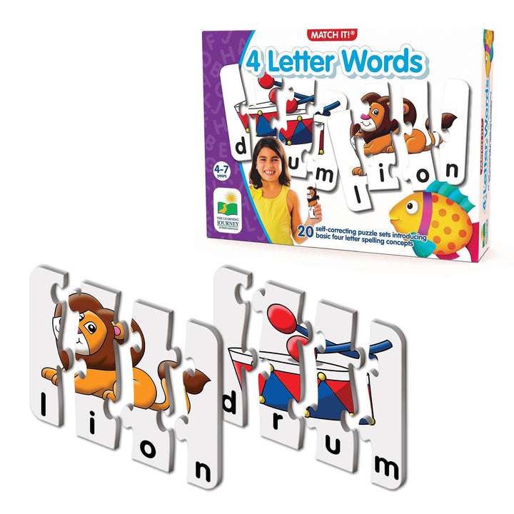 The Learning Journey Match It! 4 Letter Words