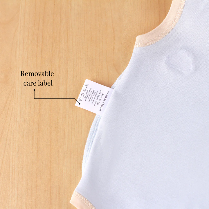 Twinkle Planet Organic Cotton Cloud Touch Sleeveless Bodysuit - Cream