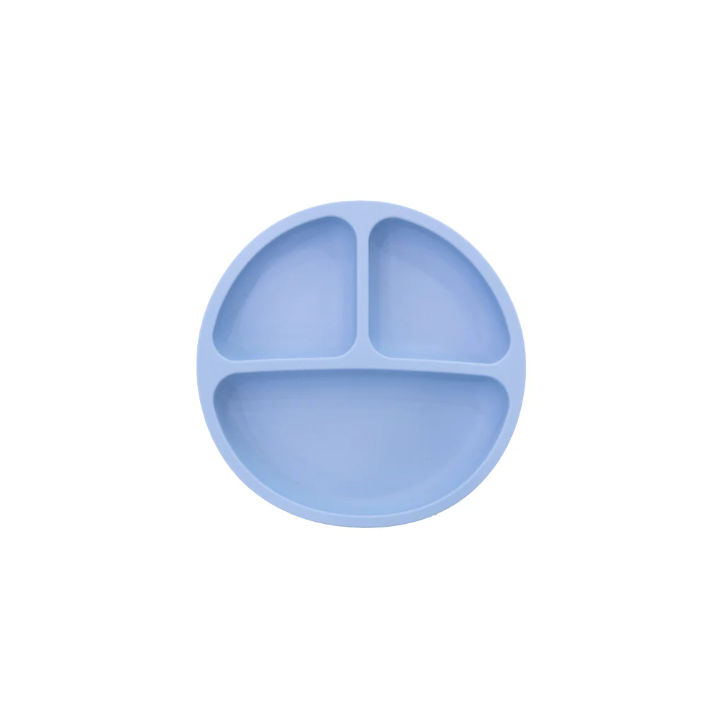 Little Rei Silicone Round Plate - Blue