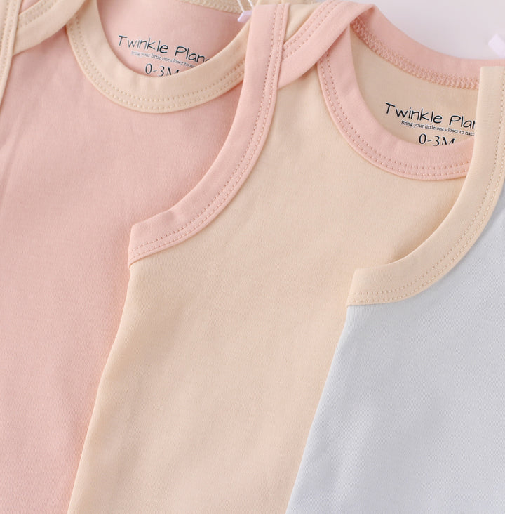Twinkle Planet Organic Cotton Cloud Touch Sleeveless Bodysuit - Cream