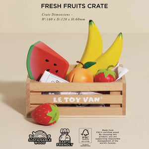 Le Toy Van Smoothie Fruit Wooden Market Crate - 7 Piece