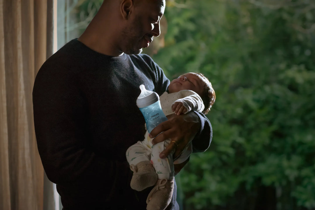 Philips Avent Natural Response PP 9Oz Bottle Blue/Pink - Single