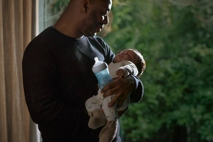 Philips Avent Natural Response PP 9Oz Bottle Blue/Pink - Single