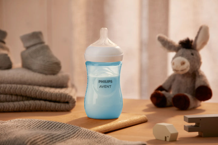 Philips Avent Natural Response PP 9Oz Bottle Blue/Pink - Single