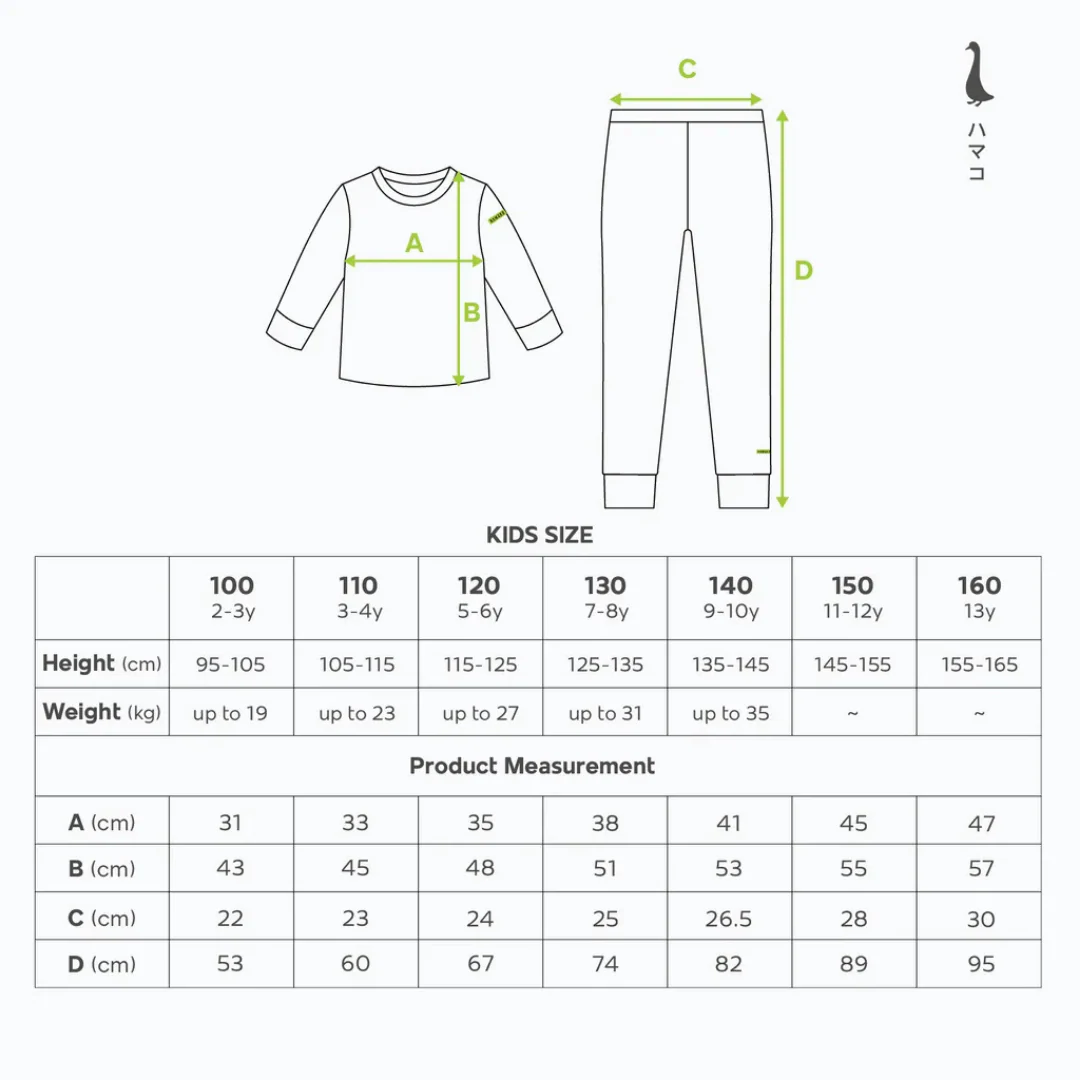Hamako Tencel Striped Rose (SR) Kids Long Set