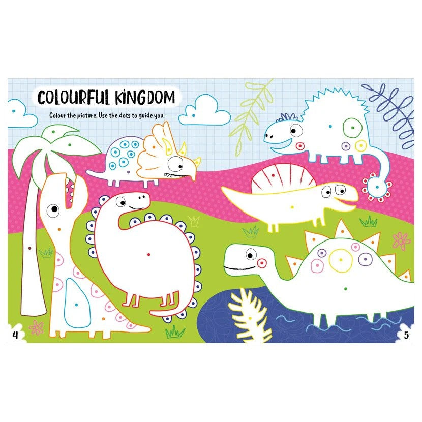 Make Believe Ideas Create and Play Dinos Colouring Activity Book