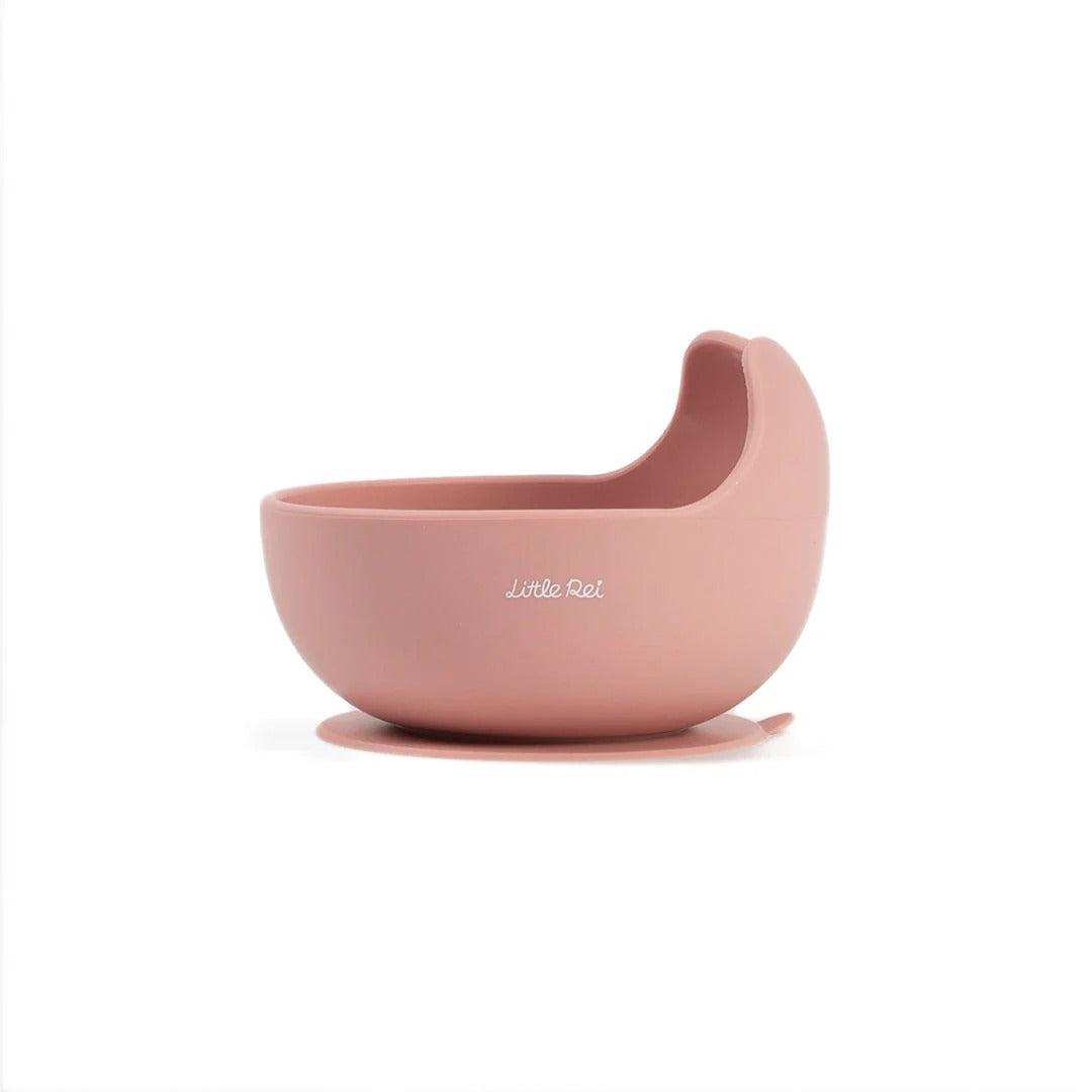 Little Rei Suction Bowl W/Spork - Pink