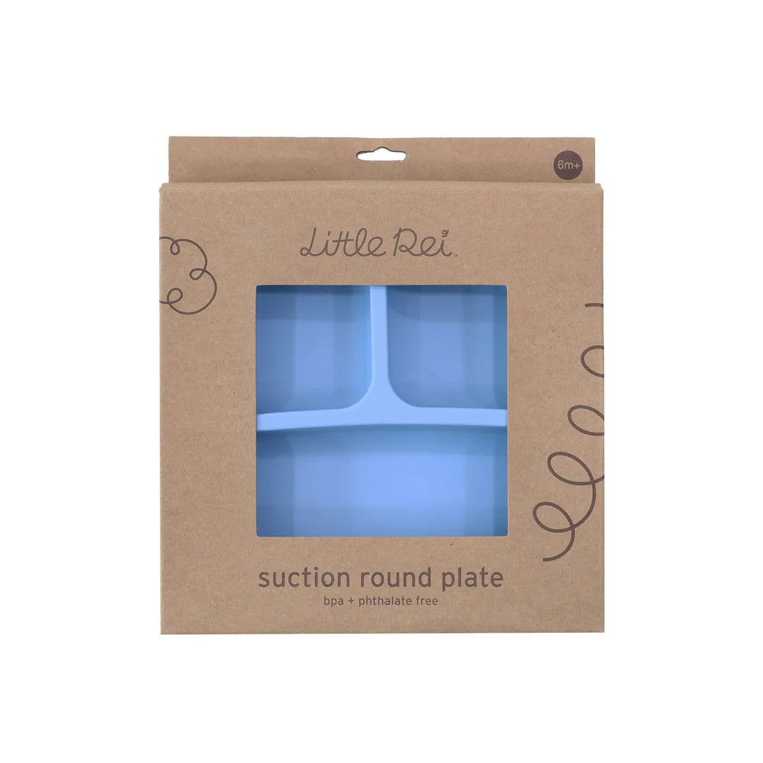 Little Rei Silicone Round Plate - Blue