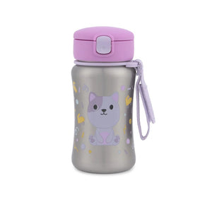 Skip Hop Besties Squad Stainless Steel Straw Bottle Cat