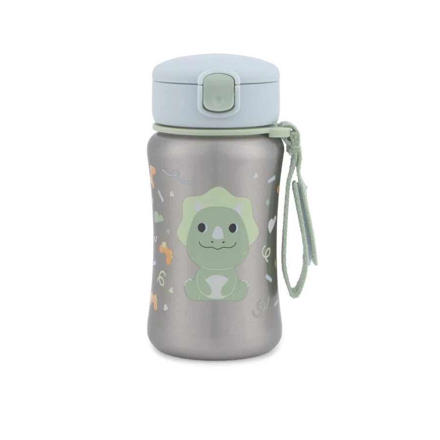 Skip Hop Besties Squad Stainless Steel Straw Bottle Dino