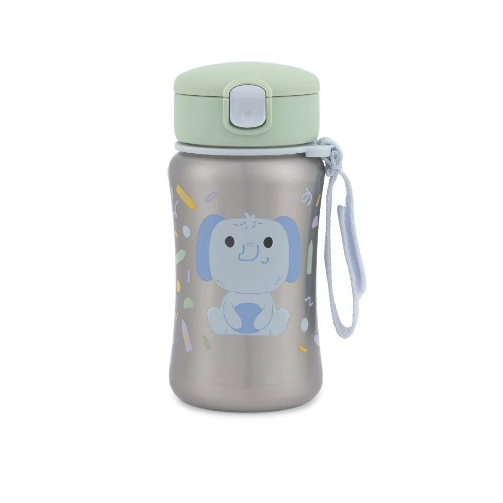 Skip Hop Besties Squad Stainless Steel Straw Bottle Elephant