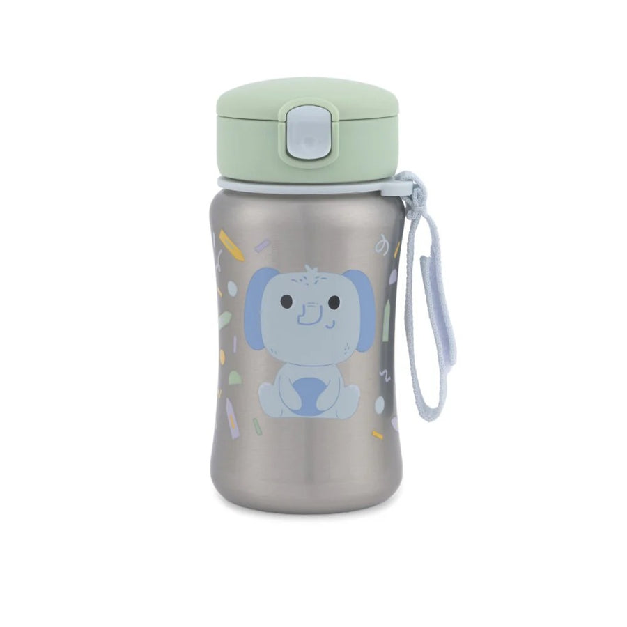 Skip Hop Besties Squad Stainless Steel Straw Bottle Elephant