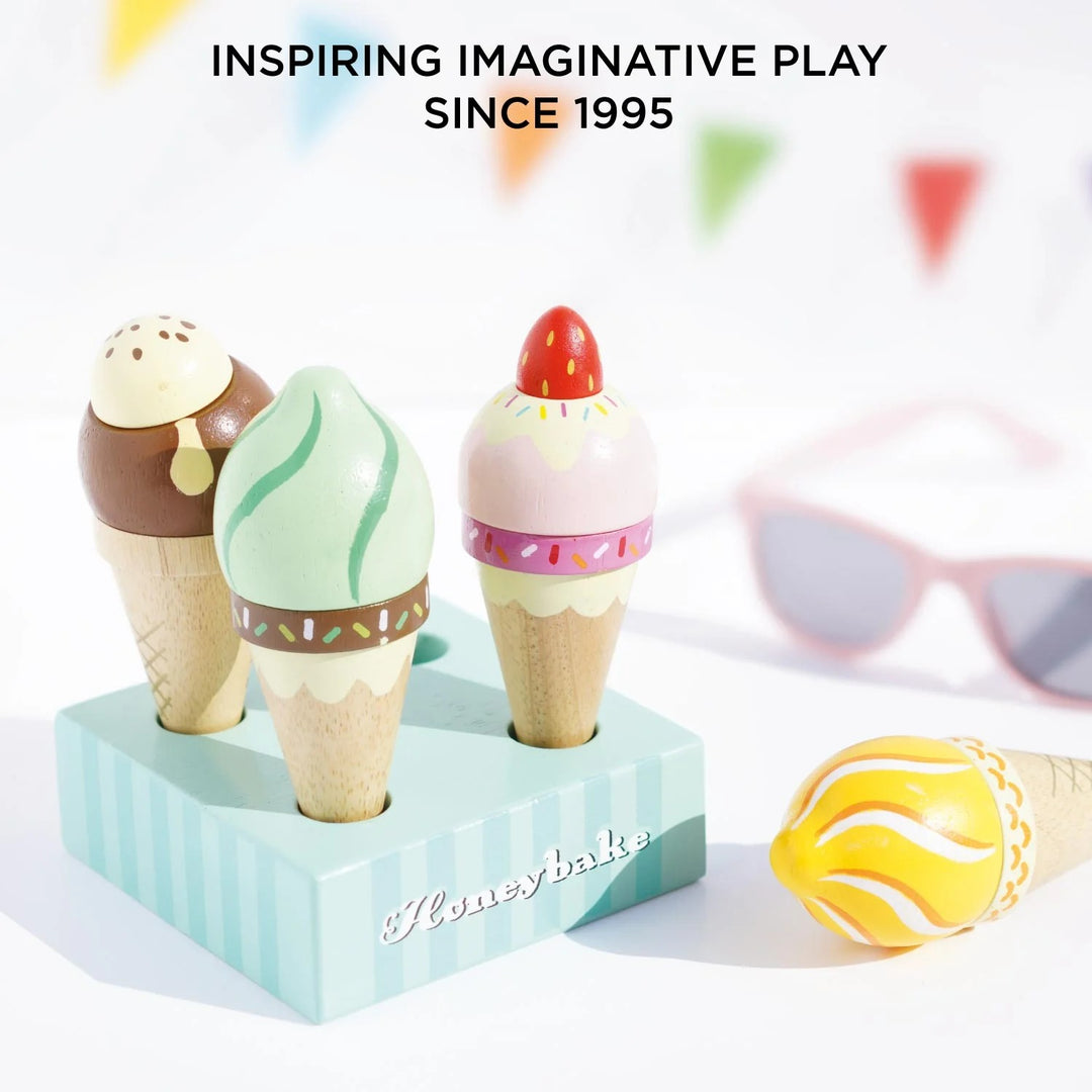 Le Toy Van Wooden Ice Cream Cones Set