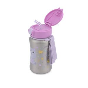 Skip Hop Besties Squad Stainless Steel Straw Bottle Cat