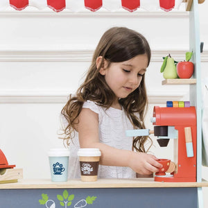 Le Toy Van Wooden Toy Coffee Machine & Pods