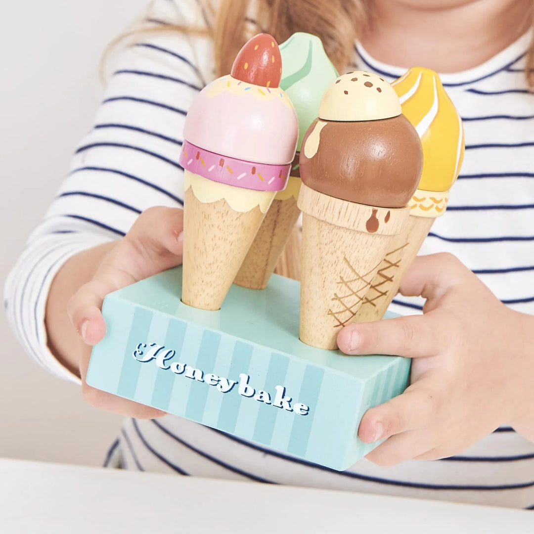 Le Toy Van Wooden Ice Cream Cones Set
