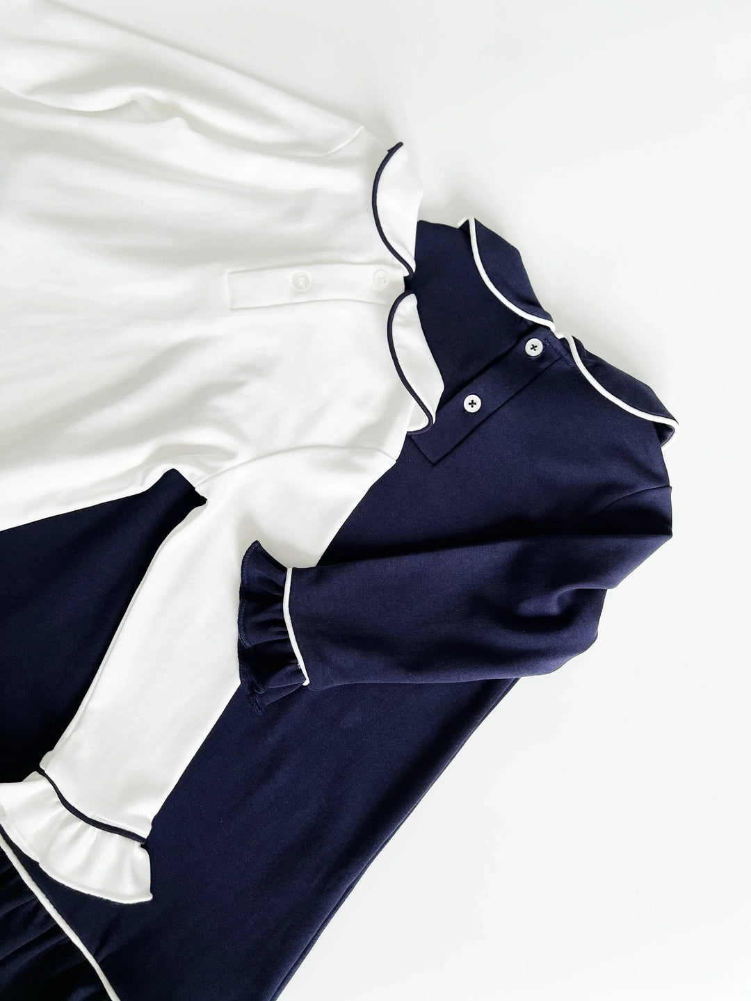 Count & Countess Pima Cotton Girl's Sleep Dress - Urban Navy