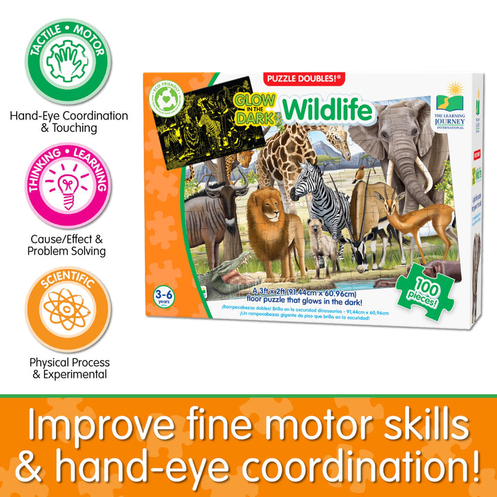 The Learning Journey Puzzle Doubles Glow in the Dark (100Pcs)