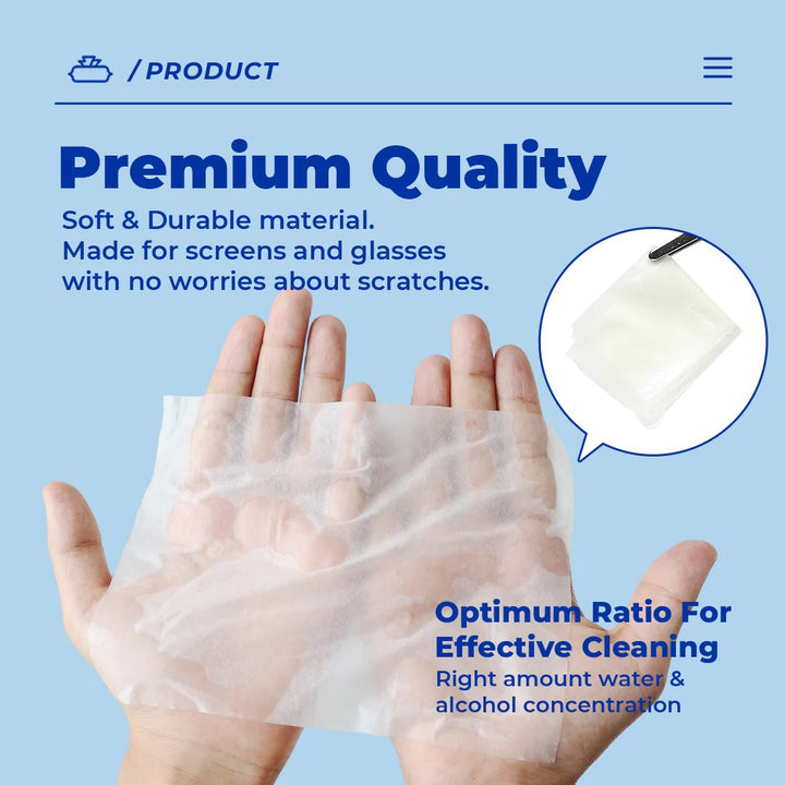 Alcean 75% Classic Alcohol Pads - 50 Wipes