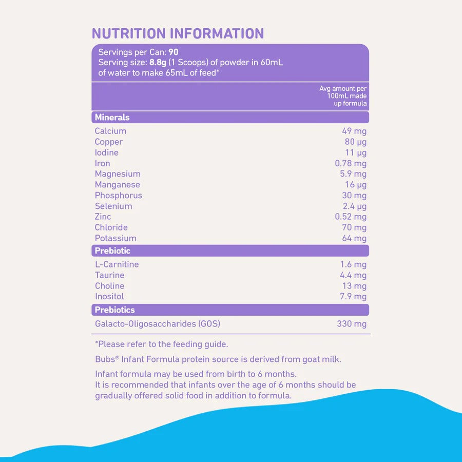Bubs Advanced Plus+ Goat Toddler Milk Drink Stage 3, 800g (12M-18M)