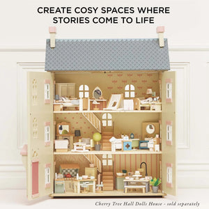 Le Toy Van Wooden Dolls House Bathroom Furniture - 19 Pc