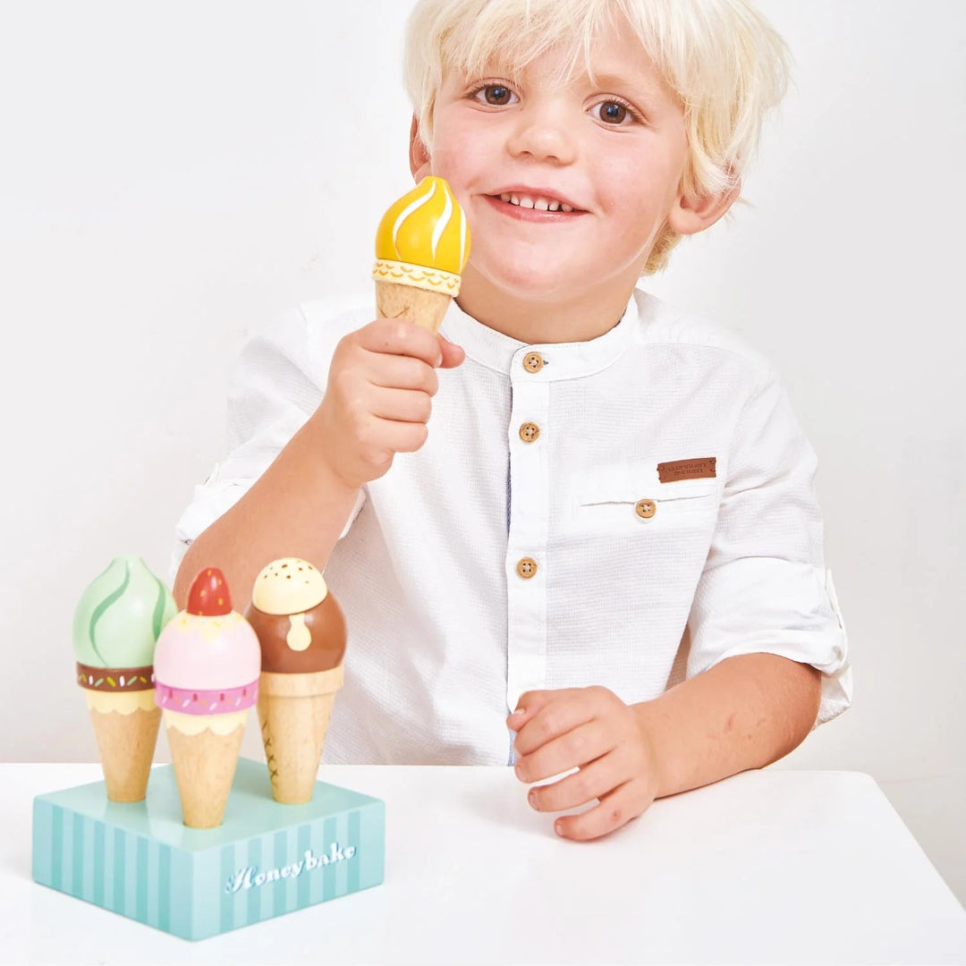 Le Toy Van Wooden Ice Cream Cones Set