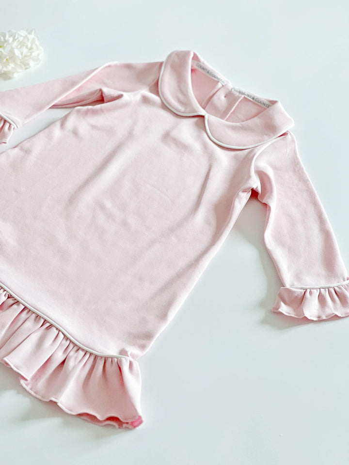 Count & Countess Pima Cotton Girl's Sleep Dress - Ballet Pink