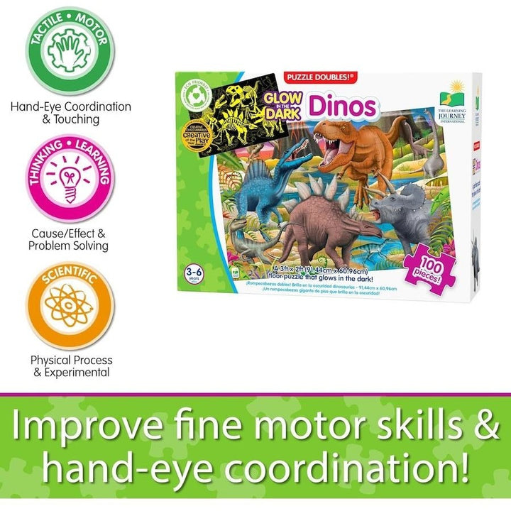 The Learning Journey Puzzle Doubles Glow in the Dark (100Pcs)