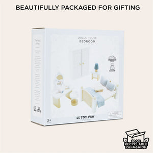 Le Toy Van Wooden Dolls House Bedroom - 19 Piece