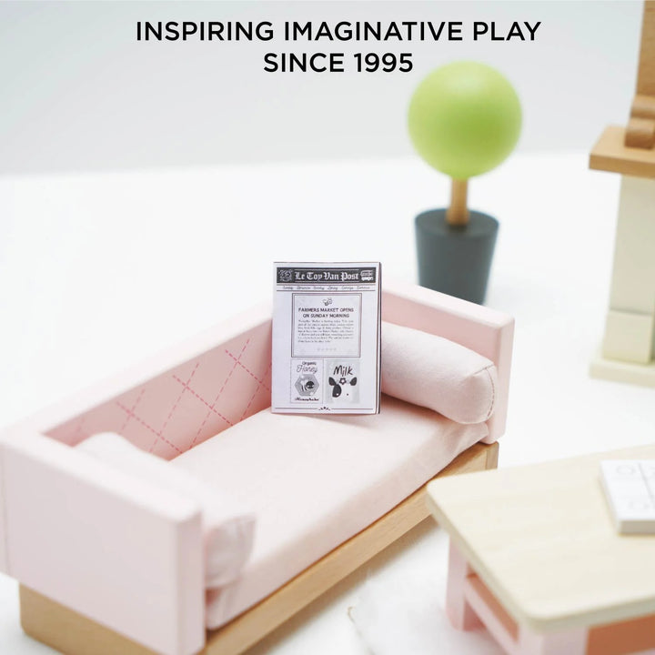 Le Toy Van Wooden Dolls House Living Room - 19 Piece