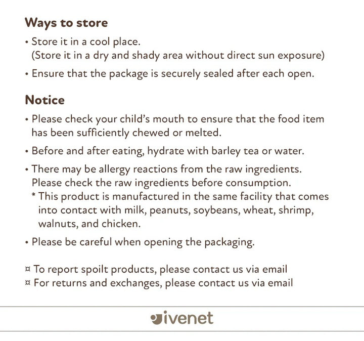 Ivenet Organic Rice Snack (Spinach)