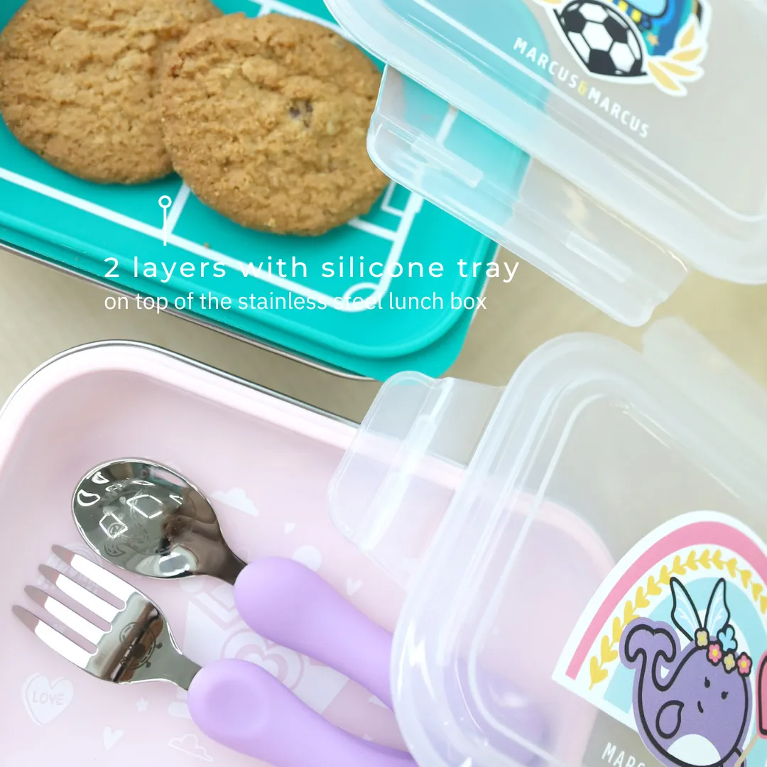 Marcus & Marcus - 2-Tier Stainless Steel Lunch Box