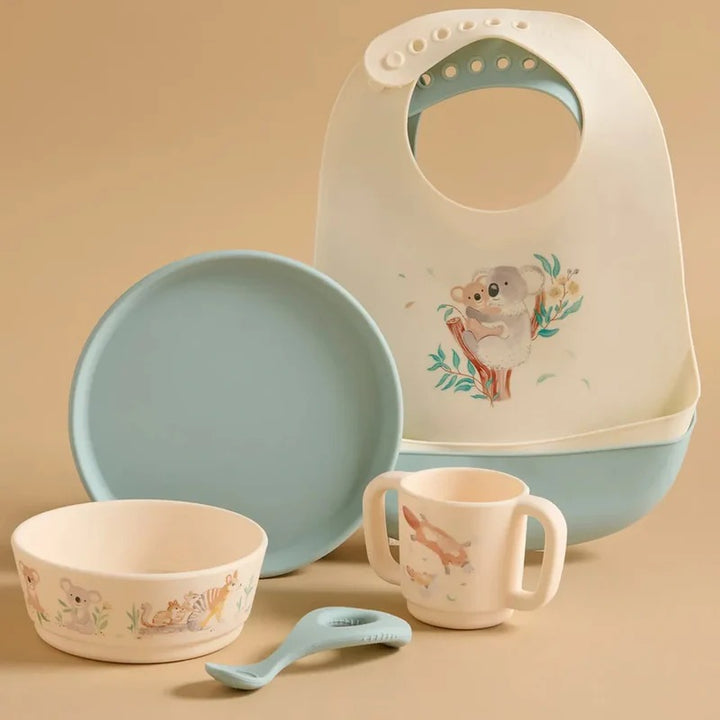 Purebaby Silicone Feeding Bib 2 Pack Organic