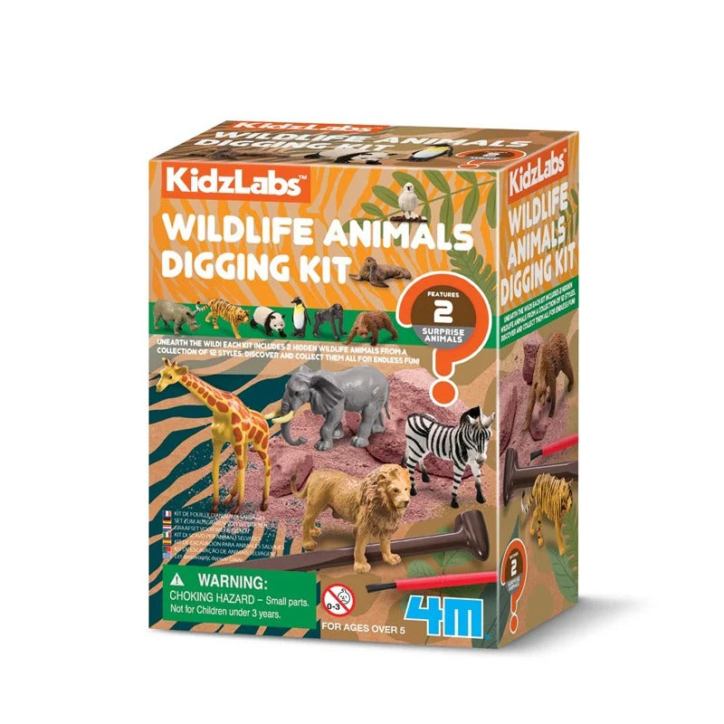 4M KidzLabs Widlife Animals Digging Kit & Display