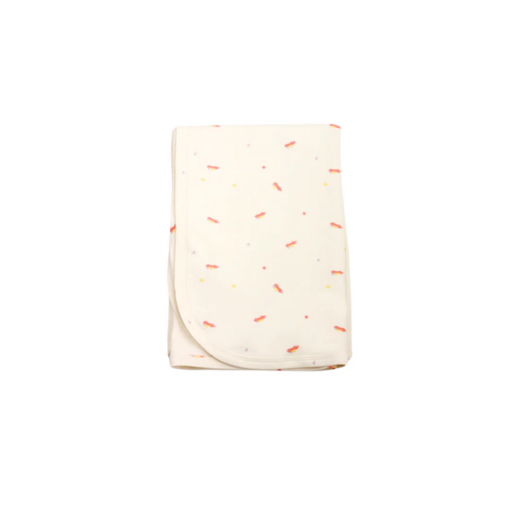Twinkle Planet Organic Cotton Interlock Swaddle Blanket (Bundle of 2) Sunshine Rainbow & Toy Car
