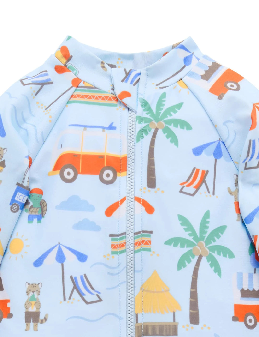 Purebaby Organic Long Sleeve Printed Sunsuit