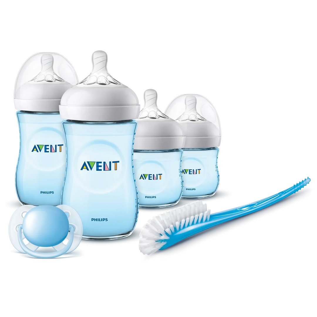 Philips Avent Newborn Starter Set Natural 2.0 (PP, Blue) (Extra Soft Teat)