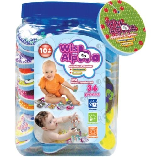 Sunta Mijoy Alphabets & Numbers [Wet & Stick] Bath Tub Puzzle (36 pcs)