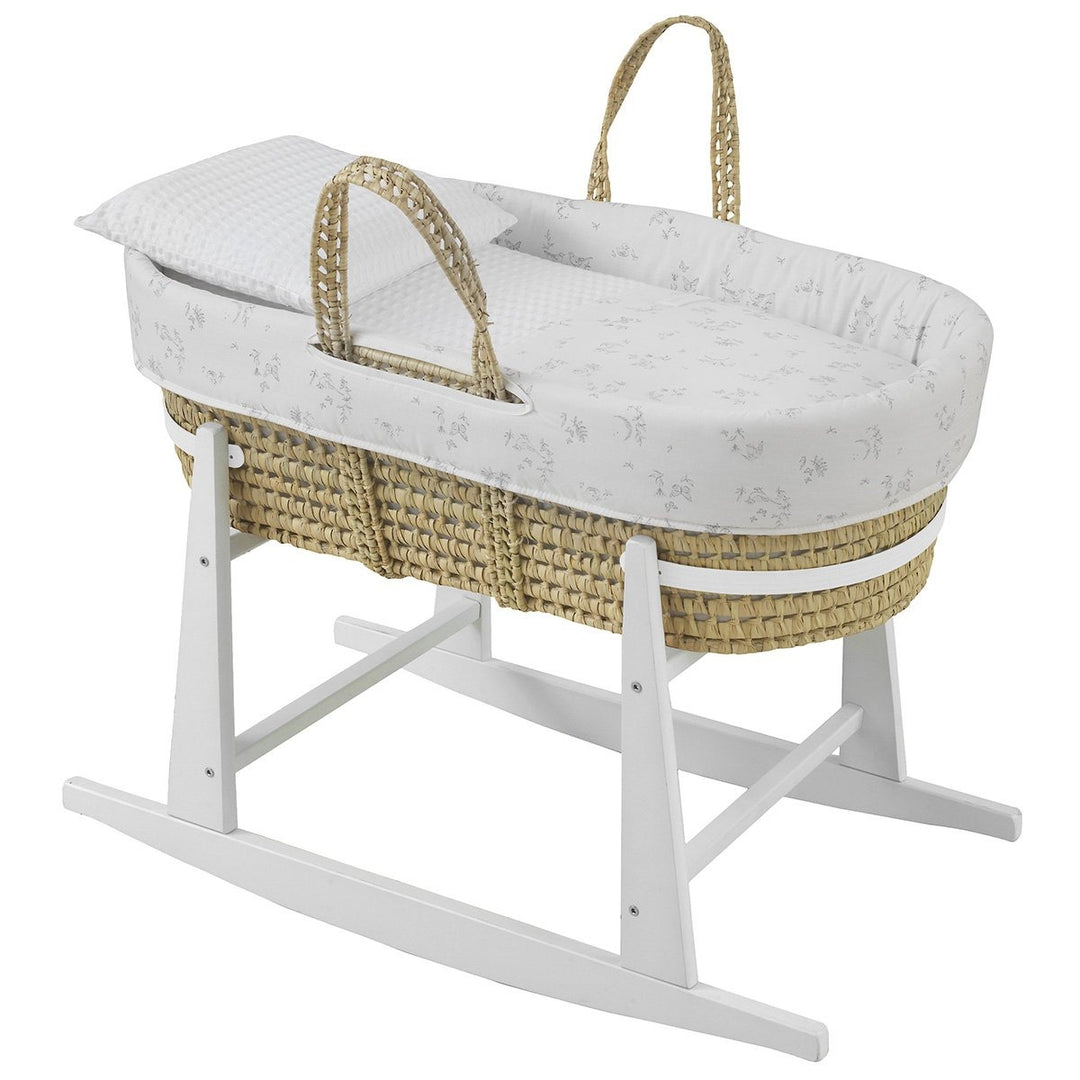 Cambrass Quilted Basket+Stand White Merlo Ecru/White 39x80x61cm
