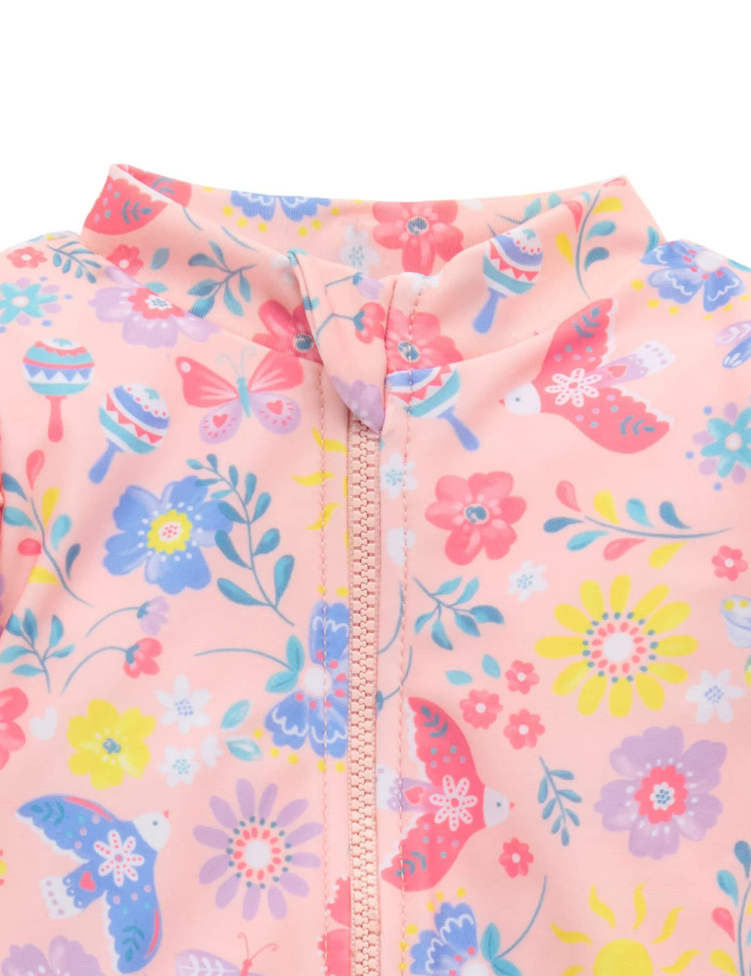 Purebaby Organic Printed Long Sleeve Swimsuit - Pajoro Print