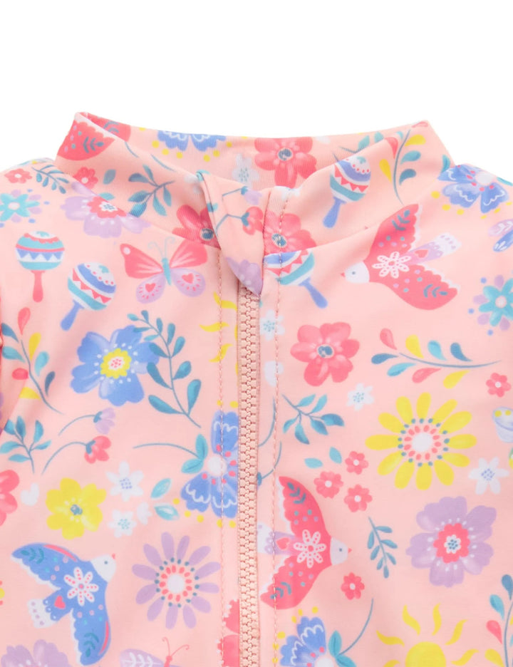 Purebaby Organic Printed Long Sleeve Swimsuit - Pajoro Print