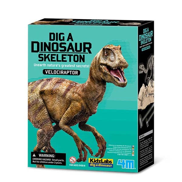 4M KidzLabs Dig a Velociraptor Skeleton